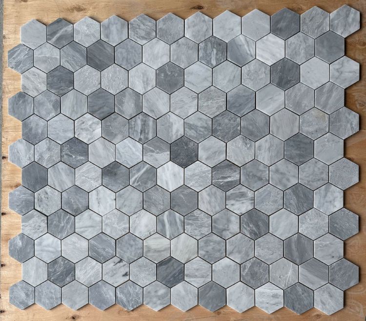 Hexagon Italian Grey Honed 3 x 3 10.25 x 11.75